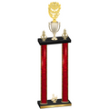 Double Red Glacier Third Place Pickleball Trophy