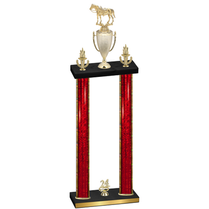 Double Red Glacier Year Horses Trophy