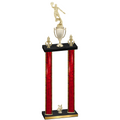 Double Red Glacier Year Basketball Trophy