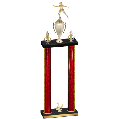 Double Red Glacier Second Place Skater Trophy