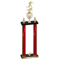 Double Red Glacier First Place Flag Football Trophy