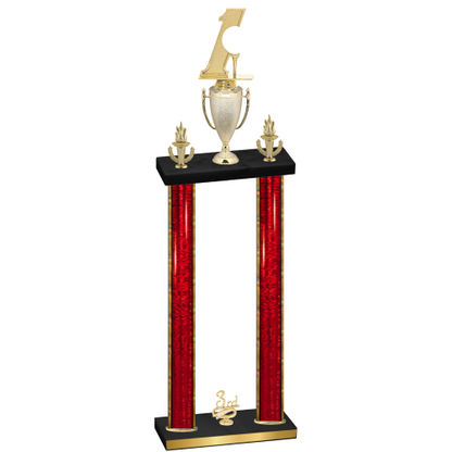 Double Red Glacier Third Place Golf Trophy