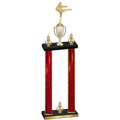 Double Red Glacier Victory Karate Trophy