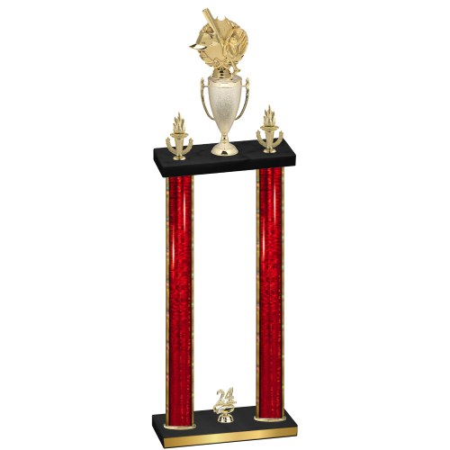 Double Red Glacier Year Baseball Trophy