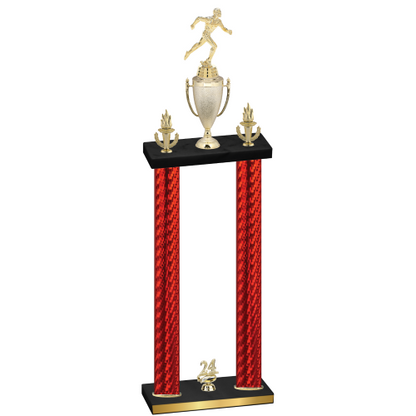 Double Red Carbon Fiber Year Running Trophy