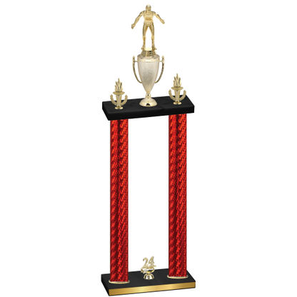 Double Red Carbon Fiber Year Wrestling Trophy