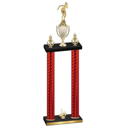 Double Red Carbon Fiber First Place Tennis Trophy