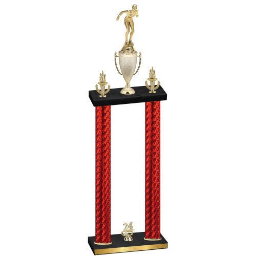 Double Red Carbon Fiber Year Tennis Trophy