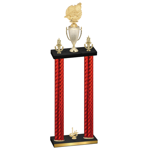 Double Red Carbon Fiber First Place Swimming Trophy