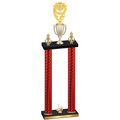 Double Red Carbon Fiber First Place Pickleball Trophy
