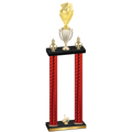 Double Red Carbon Fiber First Place Pickleball Trophy