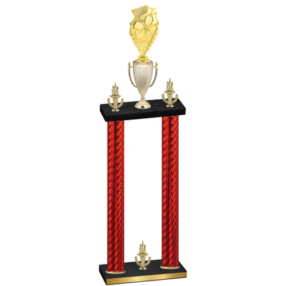 Double Red Carbon Fiber Victory Pickleball Trophy