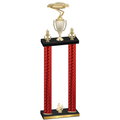 Double Red Carbon Fiber Fourth Place Cars Trophy