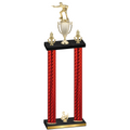 Double Red Carbon Fiber Third Place Shooter Trophy