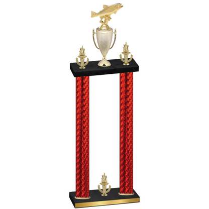 Double Red Carbon Fiber Victory Fishing Trophy