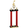 Double Red Carbon Fiber Fourth Place Golf Trophy