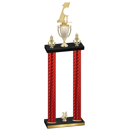 Double Red Carbon Fiber Year Golf Trophy