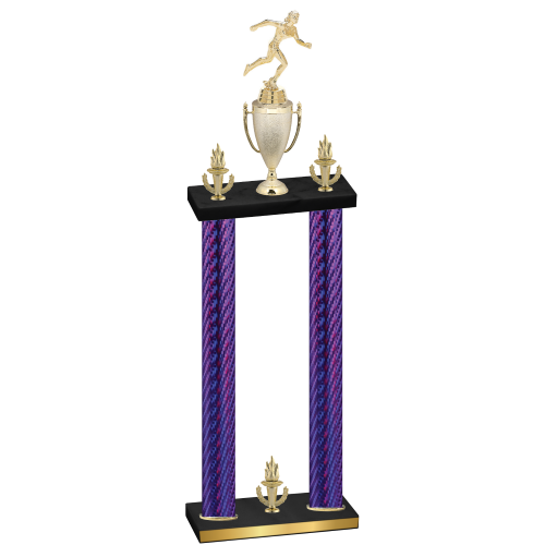 Double Purple Carbon Fiber Victory Running Trophy