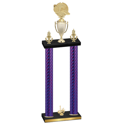 Double Purple Carbon Fiber First Place Running Trophy