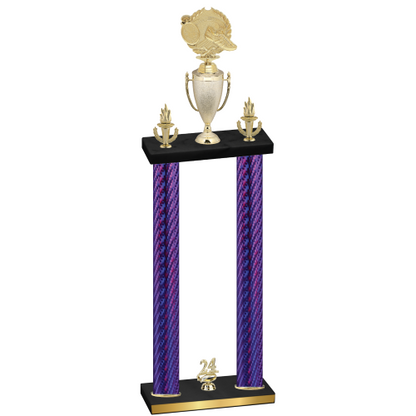 Double Purple Carbon Fiber Year Running Trophy