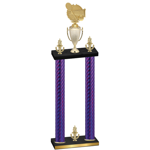 Double Purple Carbon Fiber Victory Tennis Trophy