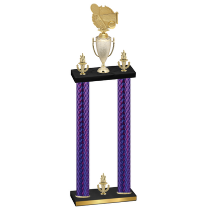 Double Purple Carbon Fiber Victory Tennis Trophy