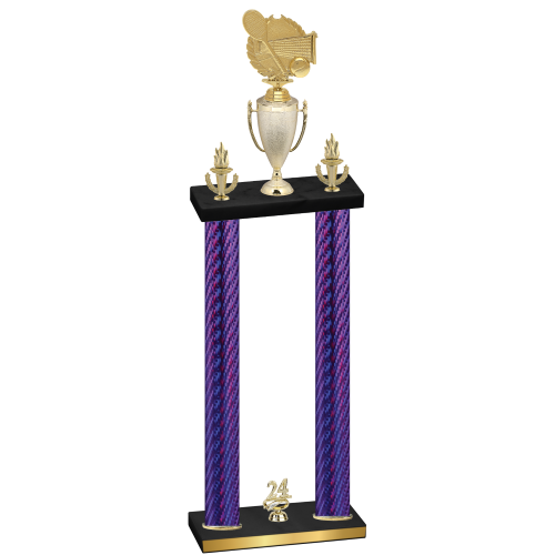 Double Purple Carbon Fiber Year Tennis Trophy
