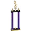 Double Purple Carbon Fiber First Place Football Trophy