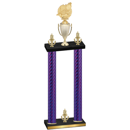 Double Purple Carbon Fiber Victory Swimming Trophy