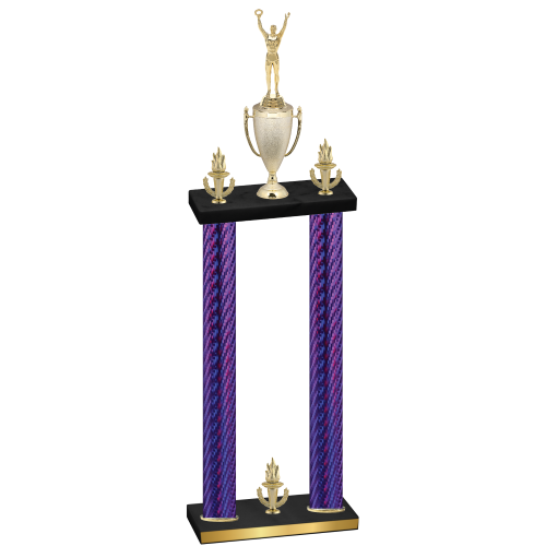 Double Purple Carbon Fiber Victory Victory Trophy