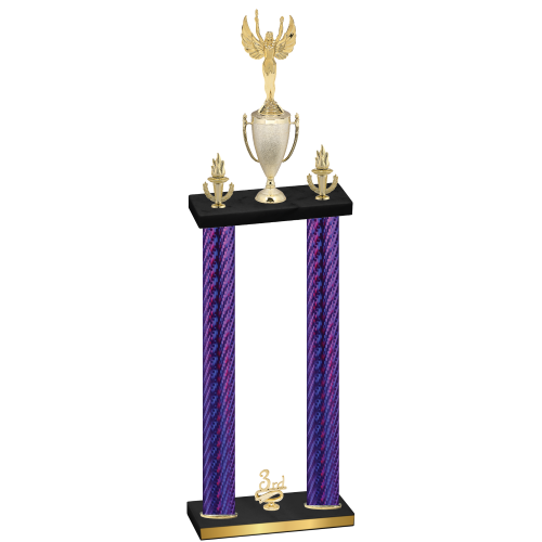 Double Purple Carbon Fiber Third Place Victory Trophy