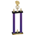 Double Purple Carbon Fiber Victory Basketball Trophy