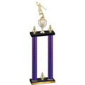 Double Purple Carbon Fiber Victory Basketball Trophy
