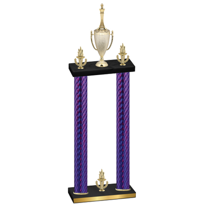 Double Purple Carbon Fiber Victory Chess Trophy