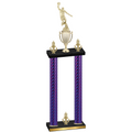 Double Purple Carbon Fiber Victory Basketball Trophy