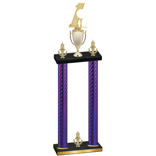 Double Purple Carbon Fiber Victory Golf Trophy