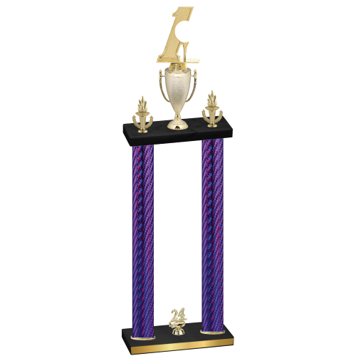 Double Purple Carbon Fiber Year Golf Trophy