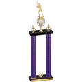 Double Purple Carbon Fiber Fourth Place Softball Trophy
