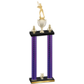 Double Purple Carbon Fiber Year Softball Trophy