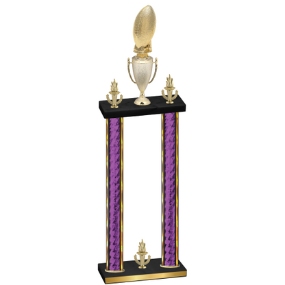 Double Purple Glacier Victory Football Trophy