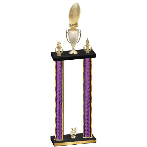 Double Purple Glacier Year Football Trophy