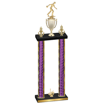 Double Purple Glacier First Place Bowling Trophy