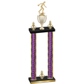 Double Purple Glacier Victory Bowling Trophy