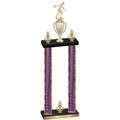 Double Purple Glacier Victory Bowling Trophy