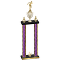 Double Purple Glacier Third Place Tennis Trophy