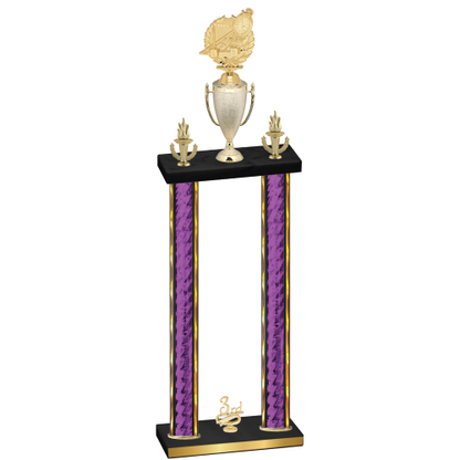 Double Purple Glacier Third Place Swimming Trophy
