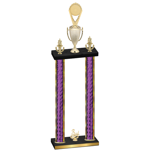 Double Purple Glacier Third Place Insert Trophy