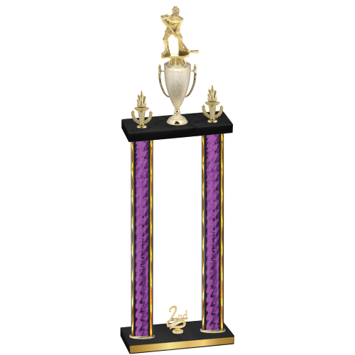 Double Purple Glacier Second Place Hockey Trophy