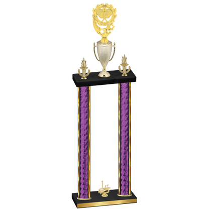 Double Purple Glacier First Place Pickleball Trophy