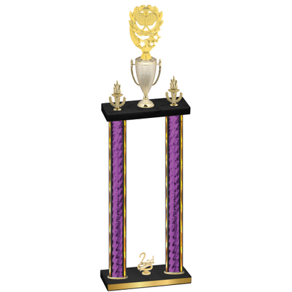 Double Purple Glacier Second Place Pickleball Trophy
